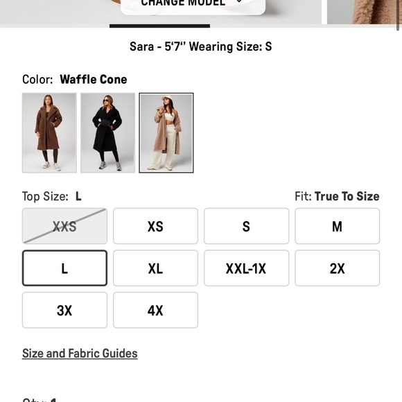 Fabletics Warm Brown Teddy Jacket - Picture 3 of 5